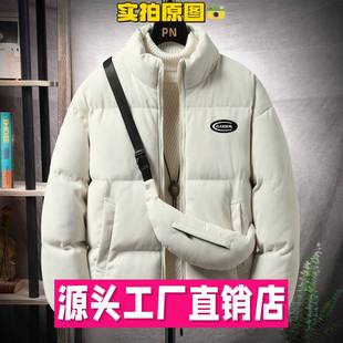 石狮市浪印户外羽绒服灯芯绒冬季棉服男新款面包服纯色外套男百搭