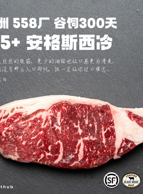 M5+谷饲安格斯西冷牛排｜3块厚切共1kg｜澳洲儿童牛肉无添加原切