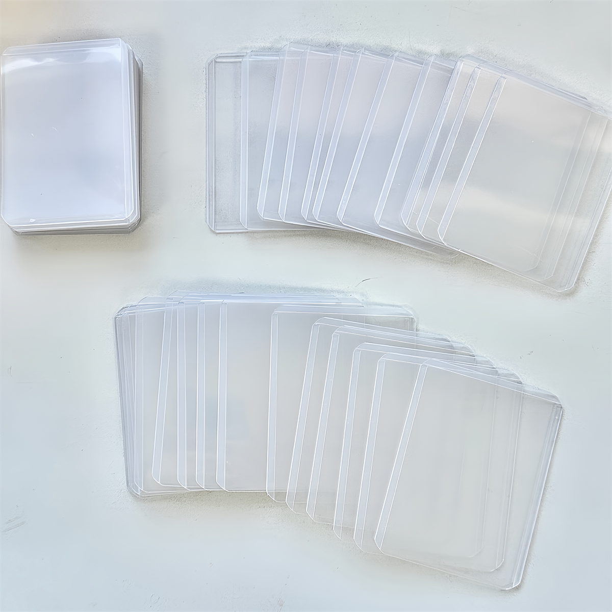 thumbnail for Thickened hard card sleeve 20 silk card film cooke card sleeve laminated cassette sleeve star chasing album photo protective case gurgling sticker B8 double-sided transparent instant student hard plastic sleeve ins style