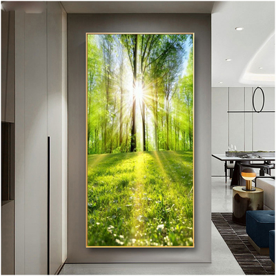 新疆包邮现代简约入户走廊过道装饰画版挂画进门墙壁树林玄关大树