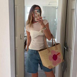 SylCue t恤辣妹显瘦上衣夏 度假旅行休闲风白色透视小性感百搭长袖