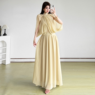 SylCue 上衣收腰半身裙百搭两件套 古典优雅温婉可人半高领披肩式