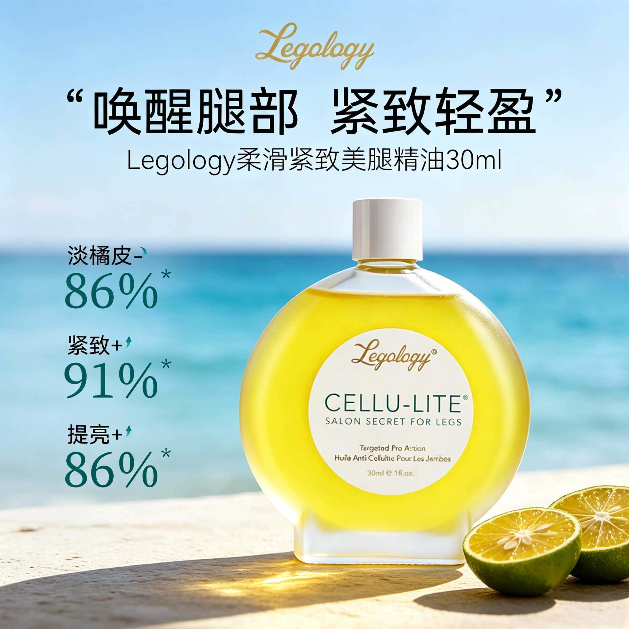 Legology紧致舒缓腿部精油塑形按摩精油身体油去橘皮养肤护肤30ml