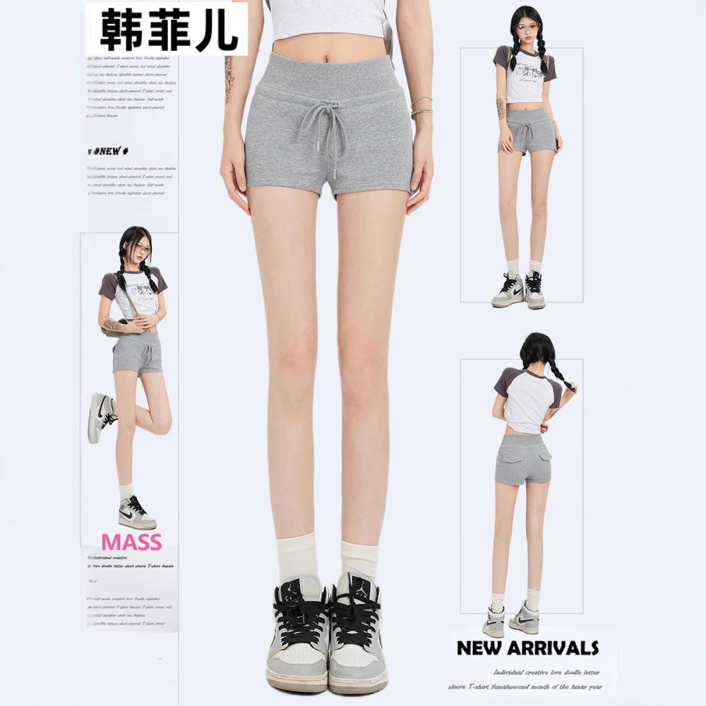 维多利亚质量美式抽绳休闲运动短裤女2025新款夏季显瘦a字热辣妹