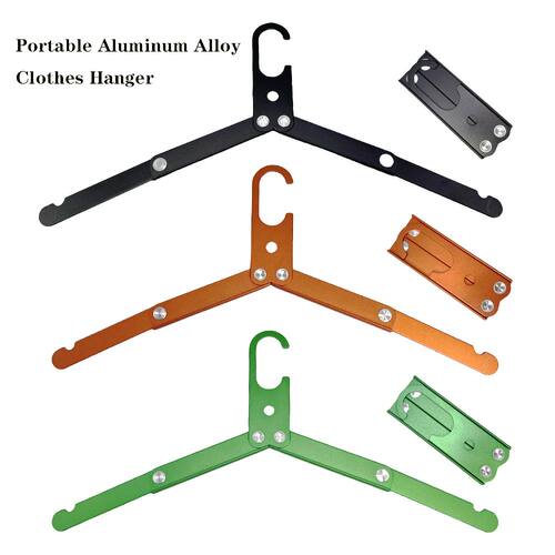 3Pcs Outdoor Camping Folding Aluminum Alloy Clothes Hanger P