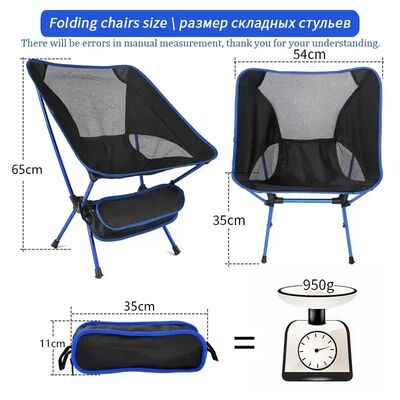 Outdoor Portable Folding Chair Beach Chairs for BBQ Travel B