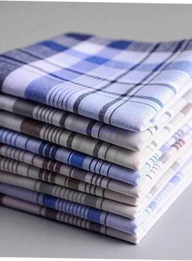 Cotton Mens Handkerchief Square Decorative Suits Grid Hanky
