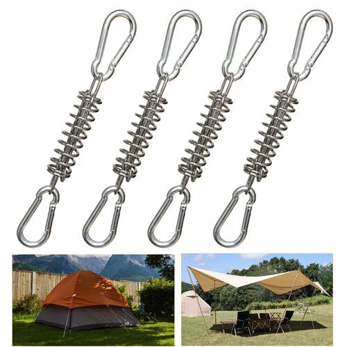 4/6Pcs Camping Tent Wind Rope Spring Buckle Tent Tensioner C