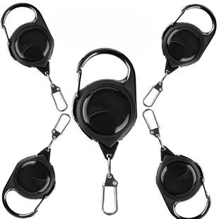 Retractable Heavy Duty Pull Reel Carabiner Strong Steel Wire