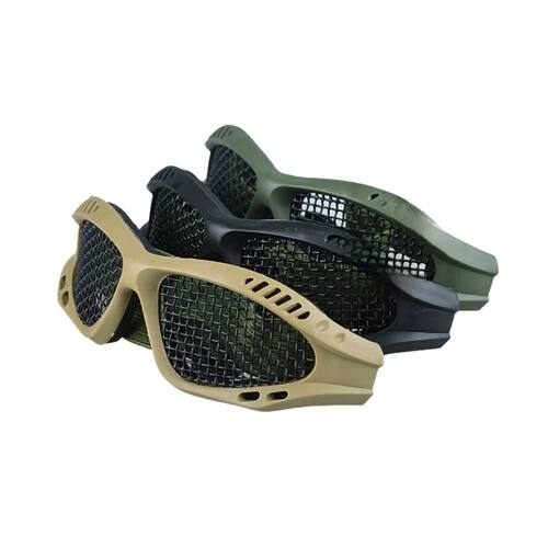 Hunting Tactical Paintball Goggles Eyewear Steel Wire Mesh A
