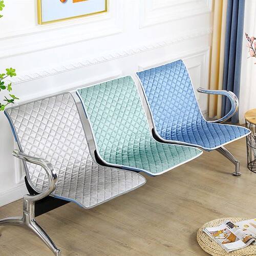 加厚绒面连体椅子套三人位排椅坐垫医院银行诊所连排椅子套椅子垫