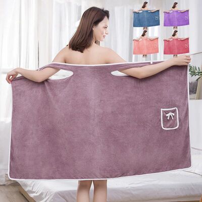 Womens Bath Towels Girls Wearable Fast Drying Bathing Beach