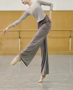 阿妮家的舞蹈服练功服V领修身显瘦古典舞现代爵士舞教师基训服装