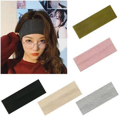 New Solid Knitted Headband for Women Girls Autumn Winter Spo