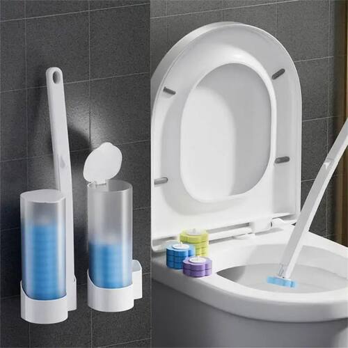 Disposable Toilet Brush Cleaner With Long Handle Bathroom Cl