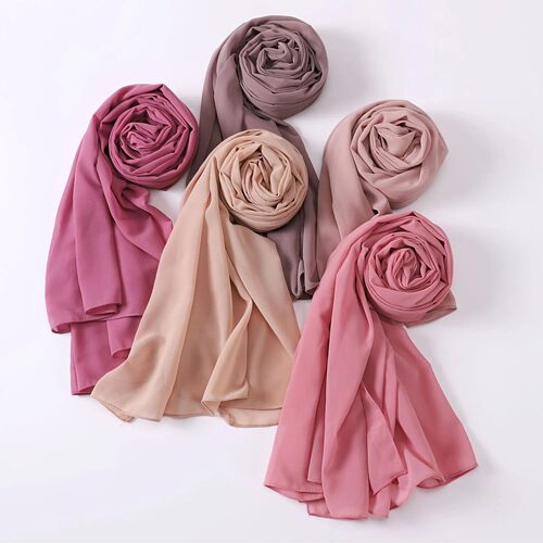 Summer New Chiffon Scarf For Women Girls Students Solid Colo