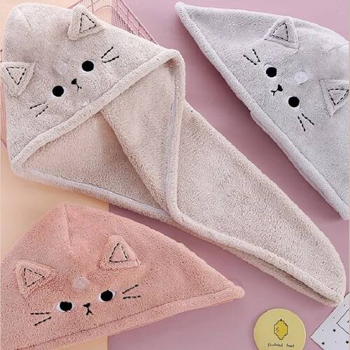 Cute Soft Microfiber Towels Shower Cap Towel Bath Hats Dry H