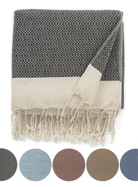 125*180CM Turkish cotton Blanket with Decorative tassels sui