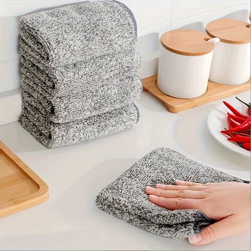 5/10/20pcs Premium Quick-Dry Bamboo Charcoal Fiber Towels, I