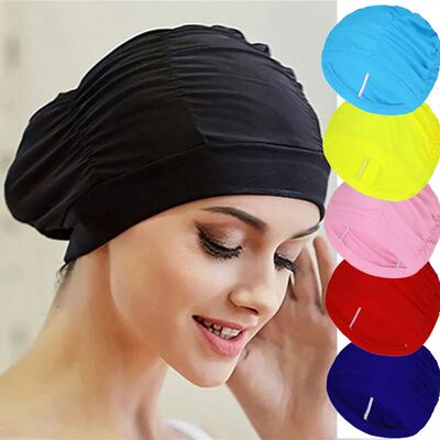 Swimming Hat Women Unisex Girls Long Hair Bathing Cap Swimmi