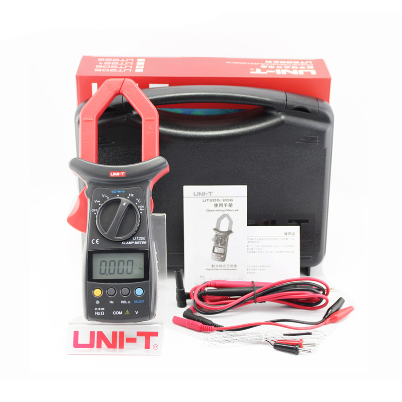 优利德数字d钳形表UT205电流表交流钳形万用表多功能电工万能表