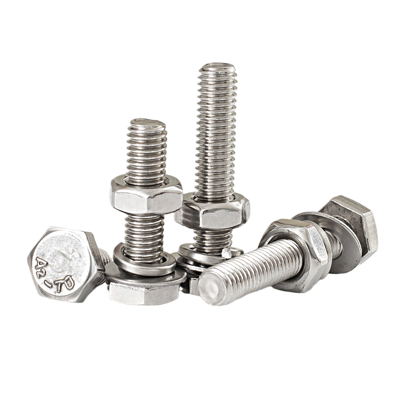 M6M8M10M12M14M16M20 不锈钢201外六角螺栓螺母套装螺丝螺帽大全