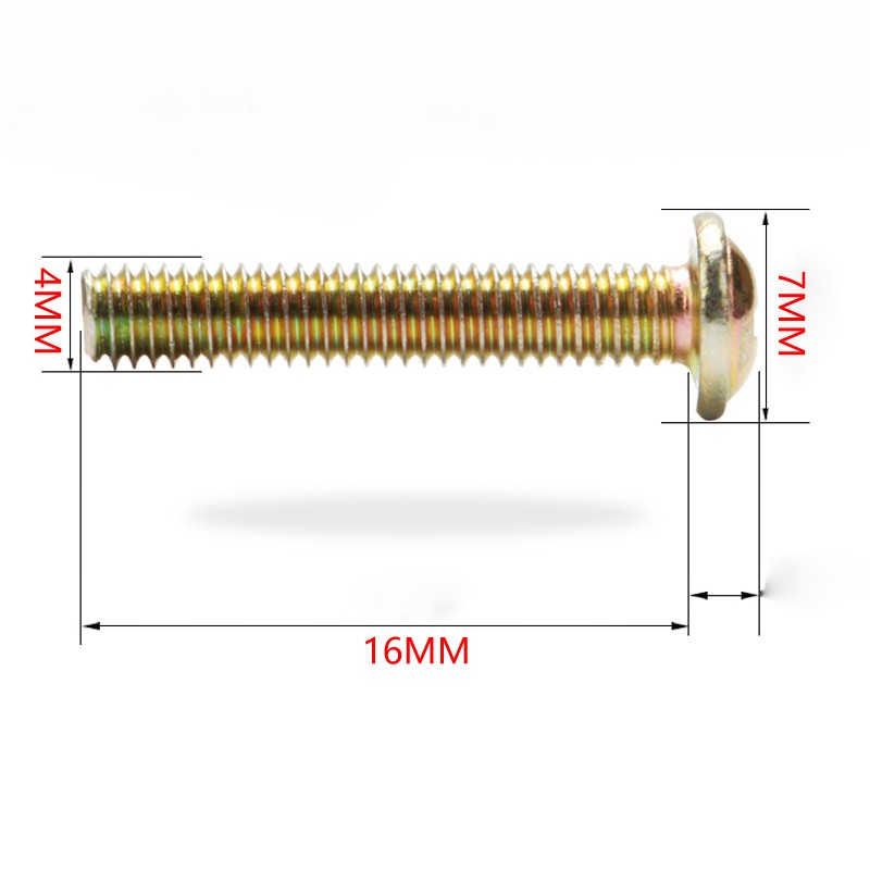 螺钉m4圆头带介柜门拉手螺丝 把手抽屉拉手螺丝4公分加长固定配件