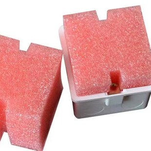 PVC86型线盒填充泡沫预埋封堵头铁盒保护盖板开关暗盒线槽电线