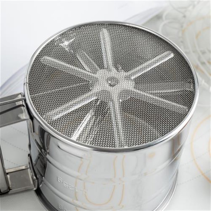 半自动手持面粉筛子过滤网筛烘焙工具漏网杯式 糖粉撒粉器