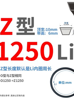 三角带Z型1168/1180/1194/Z1200/1219/1245/1250 Li传动皮带O形