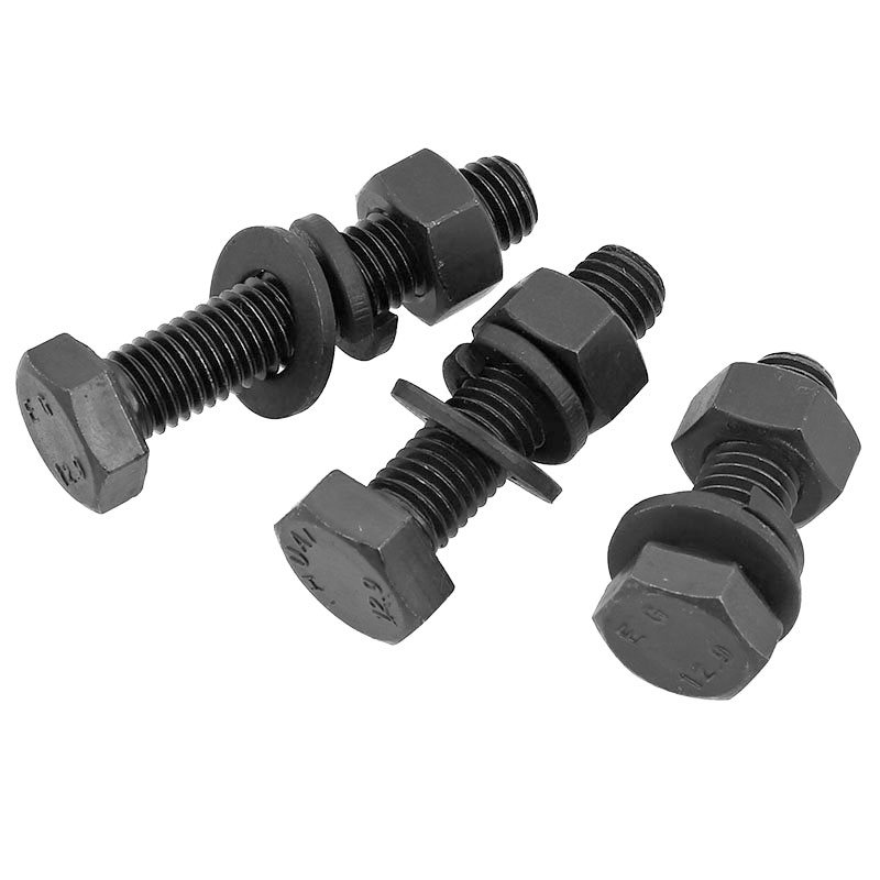 M6M8M10M12高强度螺栓12.9级外六角螺丝螺母套装大全组合螺杆配件