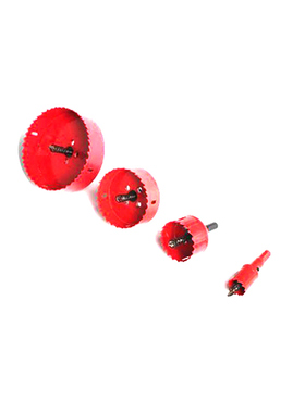 双金属开孔器铁皮塑料石膏板红色金属筒灯开孔木工钻头M15-M200