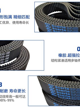 AOERTE同步带HTD900-5M 5M910 奥尔特橡胶传动带皮带