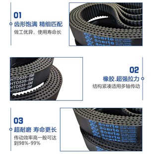奥尔特橡胶传动带皮带 5M910 AOERTE同步带HTD900