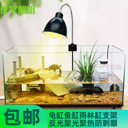 乌龟爬宠补光紫外灯万向软管夹子灯架蜥蜴昆虫全光谱鱼缸夹灯罩