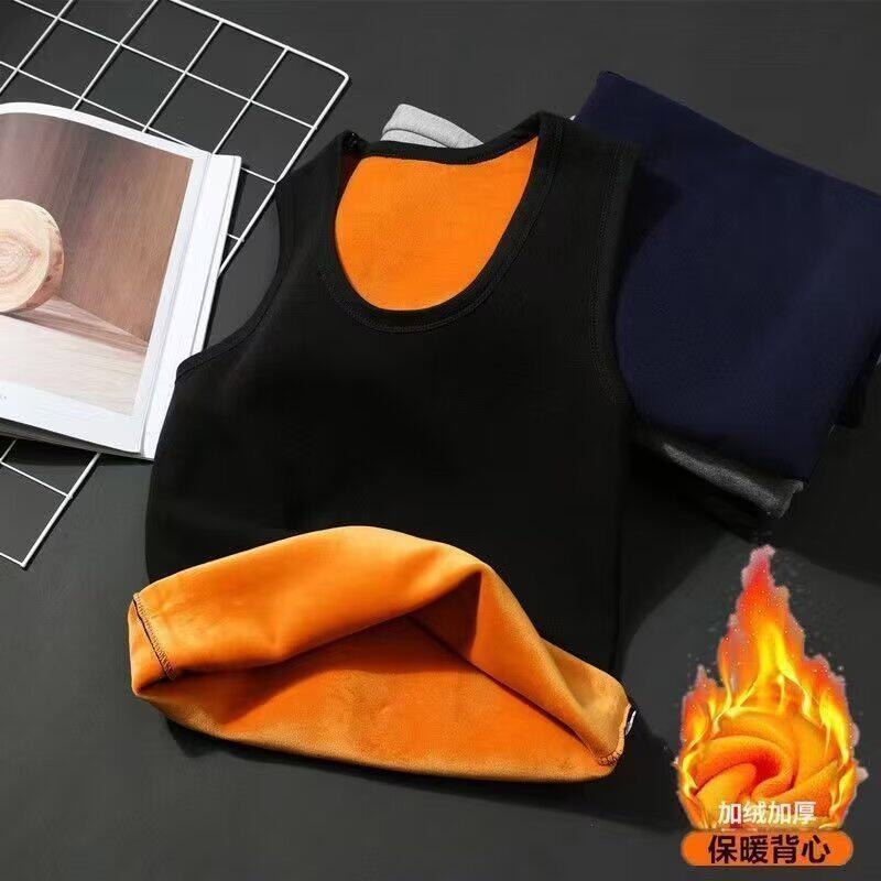 冬季男士加绒加厚内衣中老年人秋衣秋裤超厚防寒保暖背心保暖内心