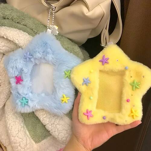 Cute Plush Photo Card Holder Photo Albums Decor Cover Case K