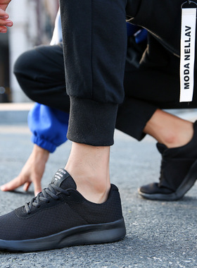 sneakers sport black shoes for men summer man轻便男鞋size48