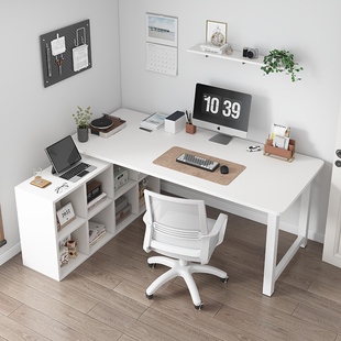 Student household corner desk and bookshelf integrated
