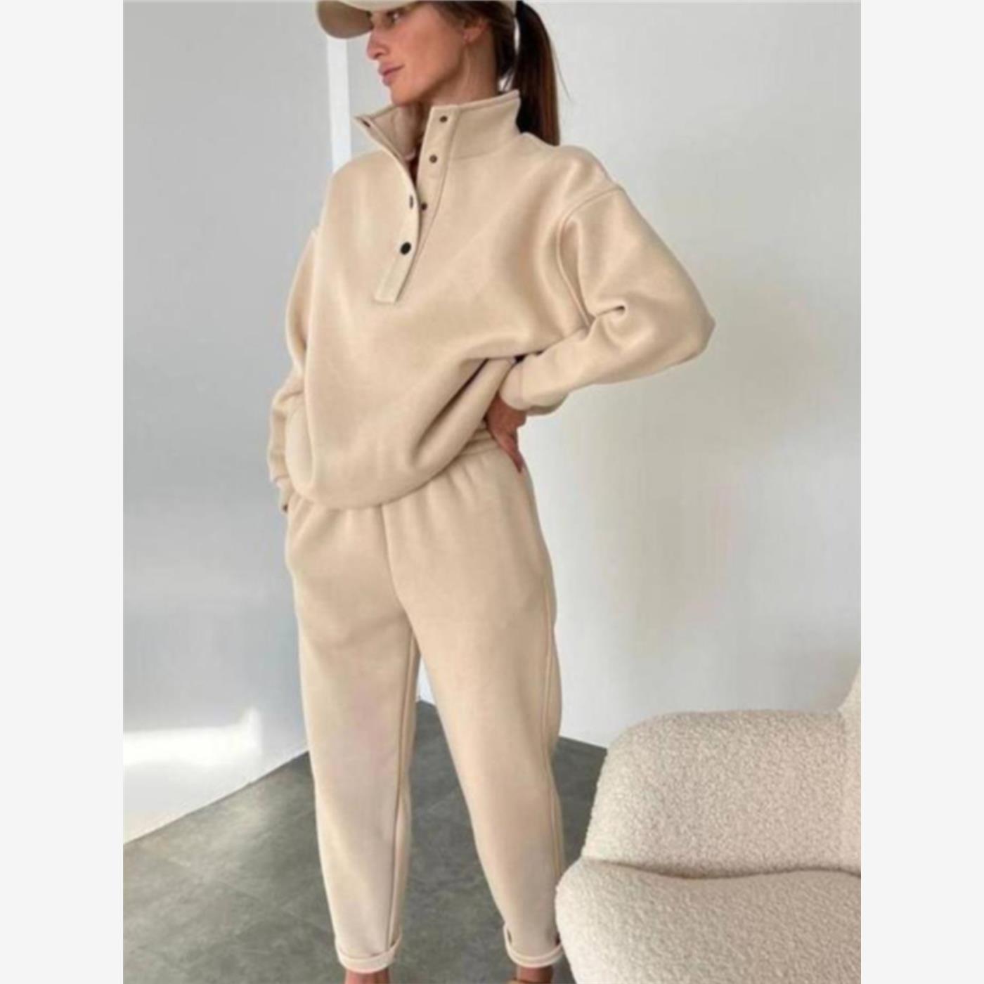 欧美休闲运动卫衣裤套装