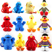 Plush Sesame 45cm Red Sreet Doll Blue Backpack Elmo