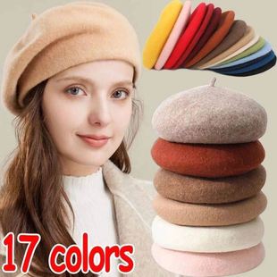 Winter Women Wool Berets French Artist Style Warm Beanie Hat