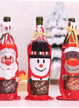 christmas decoration?print cartoon wine bottle sleeve酒瓶套