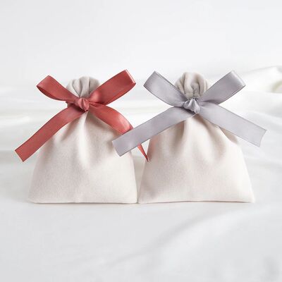 10Pcs 7x9cm 10x12cm 12x15cm 15x20cm Beige Velvet Bag Jewelry