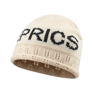 韩国时髦薄款字母休闲针织瓜皮帽女街头拼色镂空套头情侣毛线冷帽