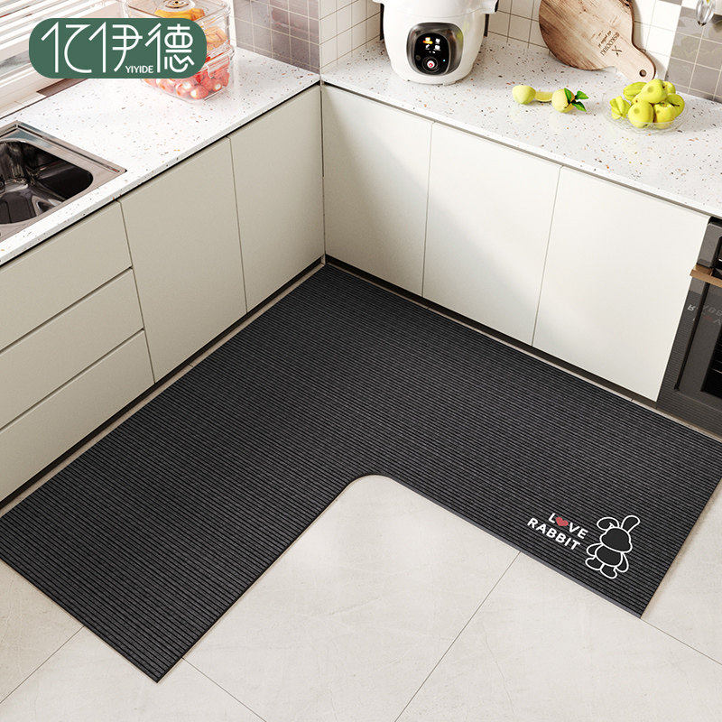 厨房地垫防滑防油可擦免洗2025新款防水专用地毯转角耐脏吸水脚垫,居家布艺,厨房地垫,淘宝优惠券,粉丝福利购,淘宝优惠卷