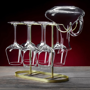 轻奢高档勃艮第红酒杯醒酒器套装家用葡萄酒杯大号高脚杯酒具杯架