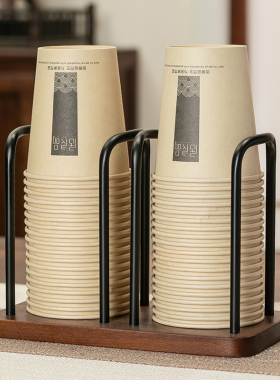 高颜值胡桃木一次性杯子取杯器