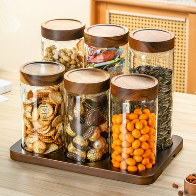 家用坚果密封罐瓜子花生收纳罐子