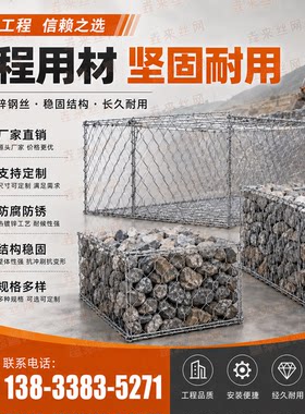 格宾石笼网固滨笼铅丝石笼雷诺护垫镀锌石笼网护坡网包塑格宾网箱